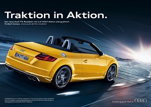 Audi und thjnk erweitern Print-Kampagne für den TT Roadster - Die neuen Motive knüpfen an die bestehende Kampagne an (Foto: thjnk)