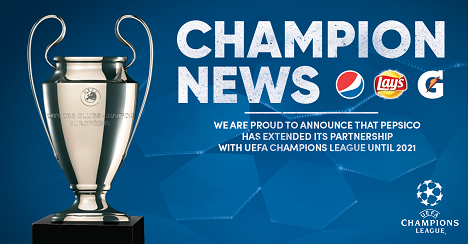 PepsiCo und UEFA Champions League bleiben Partner - PepsiCo und die UEFA Champions League verlängern ihre Partnerschaft (Foto: Markenzeichen)