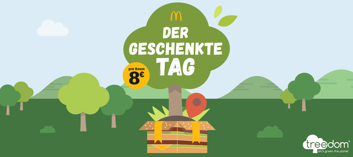 McDonald`s schenkt Treedom am 29. Februar seine Mediaflchen fr einen guten Zweck. (Foto: McDonald`s)