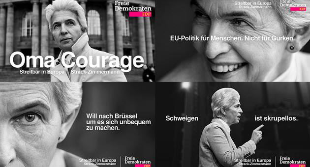 Kampagnenmotive mit Marie-Agnes Strack-Zimmermann  Foto: HeimatTBWA/David Fischer