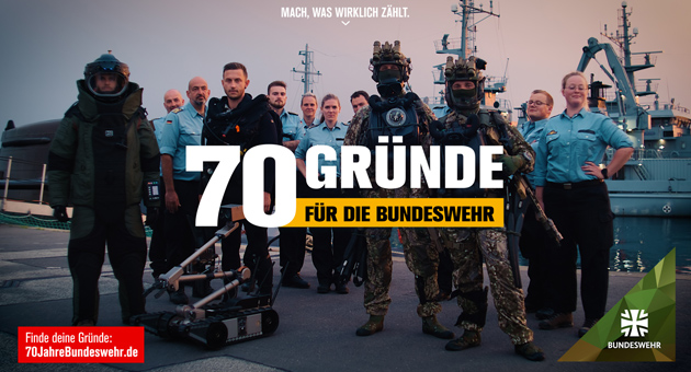Bundeswehr mit Geburtstagskampagne zum 70. -