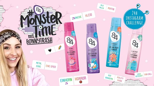 Beiersdorf und Boom lassen für 8x4 die Monster los - Influencerin Bonnytrash bewirbt für Beiersdorf die neue 8x4 Monster Limited Edition (Foto: Beiersdorf)