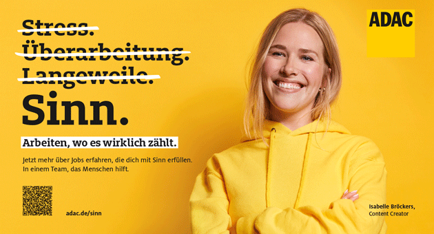 ADAC vergibt Employer Branding-Kampagne an Sassenbach - Kampagnenbild ADAC - Foto: Sassenbach Advertising, ADAC