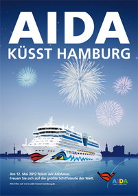 Aida ist Hauptsponsor des Hafengeburtstages Hamburg -