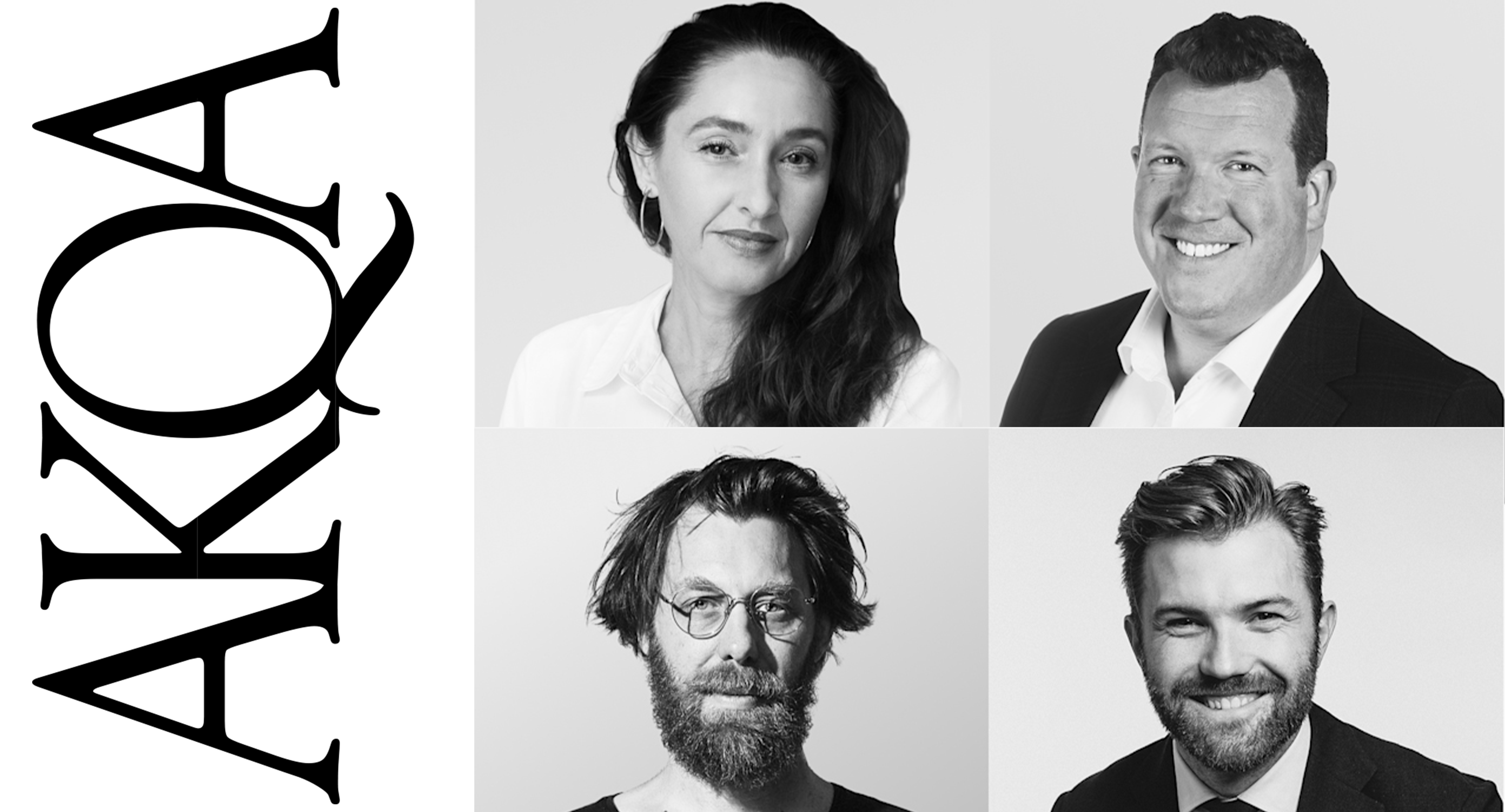 AKQA erweitert das globale Führungsteam - AKQA will sich mit einer neuen Führungsriege wieder als erstzunehmende Kreativagentur im WPP-Netzwerk postieren - (v. oben li.) Miriam Plon Sauer, Ben Royce, Tim Devine, Jonathan Bolden - Foto: AKQA