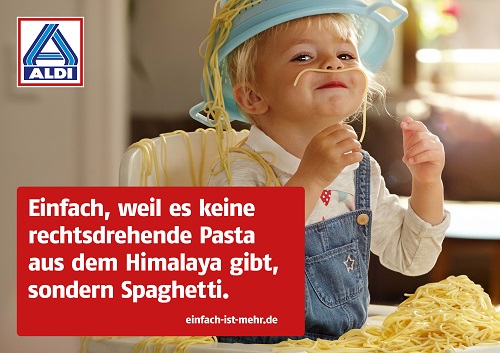 Aldi Süd und Nord machen mit Ogilvy und Oliver Voss erstmals gemeinsame Werbe-Sache - Aldi Nords und Süds Kampagnen-Motive thematisieren die Einfachheit (Foto: Aldi Nord)