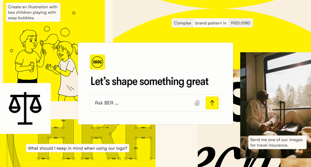 ARAG setzt bei Markenführung auf KI - Der KI-Assistent BEA unterstützt die internationalen Marketingteams der ARAG bei der Anwendung von Markenrichtlinien und der Erstellung visueller Inhalte – Foto: Denkwerk