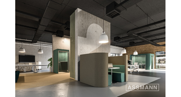 Pahnke richtet sich mit Assmann ein - Das in vierter Generation geführte Familienunternehmen Assmann hat ein breites Spektrum an Büro- und Arbeitsplatzlösungen - Foto: Assmann