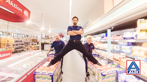 Aldi Nord nutzt erstmals Instagram und greift mit Territory Social Media-Trends auf - Von Epic Split bis zu Harlem Shake: Aldi Nord holt Social Media-Trends der vergangenen Jahre in einem 60-Sekünder nach, um seine Präsenz auf Instagram zu bewerben (Foto: Aldi Nord)