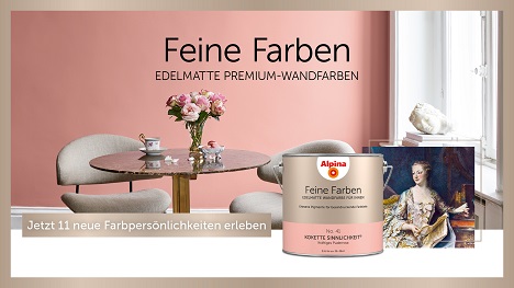 Alpina startet Kampagne mit InfluenceMe - Mit einer Influencer-Kampagne bewirbt Alpina die neuen Produkte der Kollektionen Feine Farben und Feine Farben Lacke - Foto: Alpina