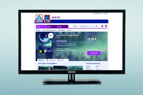 Aldi erweitert sein Online-Angebot 'Aldi Life' um Videospiele (Foto: obs/Medion/Aldi Nord/Aldi Sd)