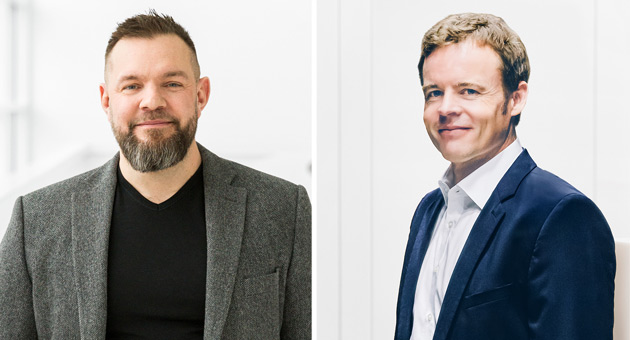 Der scheidende und der neue CEO bei Riverty: Jan Altersten und Andreas Barth  Foto: Riverty