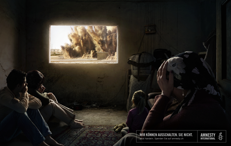 Unter dem Titel 'Wir knnen ausschalten. Sie nicht.' will Amnesty auf den Brgerkrieg in Syrien aufmerksam machen; Foto Amnesty