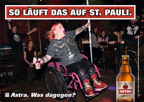 Astra und St. Pauli gehren zusammen: Mit einer OOH-Kampagne betont die Carlsberg Brauerei die Zugehrigkeit seiner Biermarke zum Hamburger Viertel (Foto: PuK)