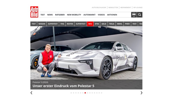 Die neue Website der 'Auto Bild' setzt u. a. auf eine aufgerumte Optik - Foto: Axel Springer 