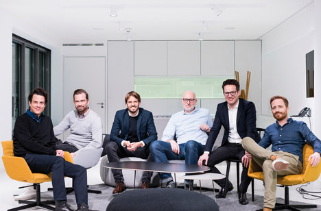 v.l.n.r.: Kristoffer Heilemann (GF Kreation), Daniel Haschtmann (ECD), Patrick Hammer (GF Beratung), Patrick Holtkamp (GF Digital), Cornelius Klblin (GF Beratung) und Tobias Feige (ECD)  (Foto: BBDO)