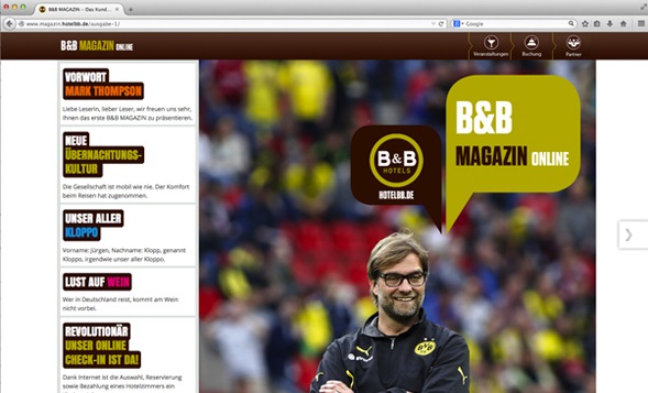 B&B Hotels launcht Online-Magazin mit Markenritter -