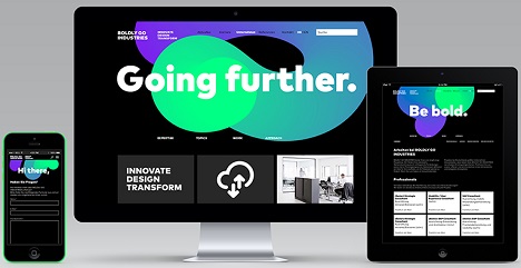 wirDesign gestaltet digitales Markendesign für Boldly Go Industries - Responsives Keyvisual bilden den Grundstock für die neue Website (Foto: wirDesign)