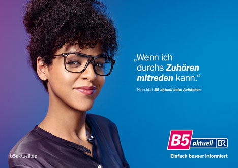 Heye München launcht Plakat-Kampagne für neuen Claim des BR-Format 'B5 aktuell' -