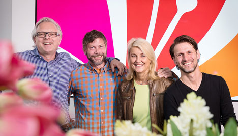 Zebra galoppiert zur Bundesgartenschau 2021 in Erfurt - Das BUGA-Pitch-Team: Ralf Sippel, Axel Neumann, Katrin Plobner und Joerg G. Fieback (v.l.n.r.)