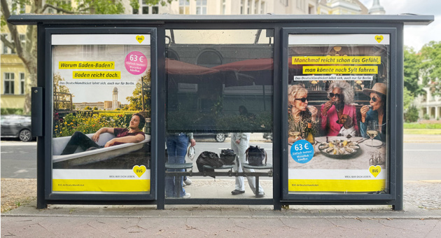 BVG setzt auf Lokalpatriotismus statt Fernweh - In vier Motiven interpretiert Rysm das Deutschlandticket im Stil des BVG – Foto: Rysm
