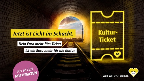 BVG und GUD.berlin machen mobil für die Berliner Kulturszene - Die BVG eröffnet Möglichkeiten, dem Berliner Kulturleben Unterstützung zukommen zu lassen - Foto: BVG