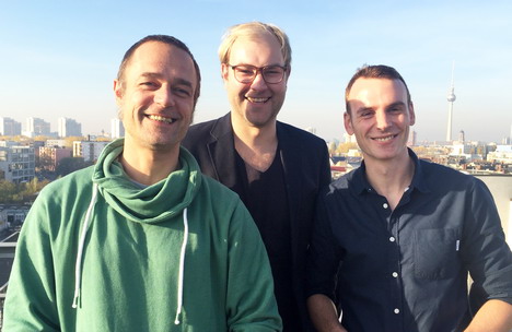 v.l.: Ralf Reinsberg (CD Text), Nico Buchholz (Etatdirektion), Christoph Kock (CD Art) -- (Foto: Heimat)