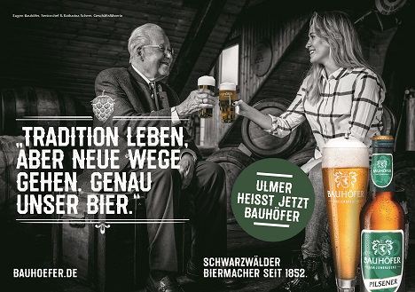 Familienbrauerei Bauhöfer lässt Außenauftritt erneuern - Die Teaser-Kampagne für den neuen Auftritt der Familienbrauerei Bauhöfer läuft bereits auf den Social-Media-Kanälen und der Website des Unternehmens - Abb.: Familienbrauerei Bauhöfer GmbH & Co. KG