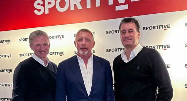 Boris Becker vertraut auf Sportfive - Die beiden Sportfive-Manager Philipp Hasenbein (links) und Ron Wiegand (rechts) freune sich auf die Zusammenarbeit mit Boris Becker - Foto: Sportfive