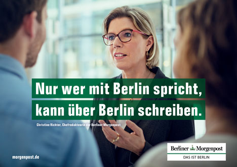 'Berliner Morgenpost' startet neue Imagekampagne - Chefredakteurin Christine Richter hat der Berliner Morgenpost einen neuen Kurs verordnet (Foto: Funke Mediengruppe)