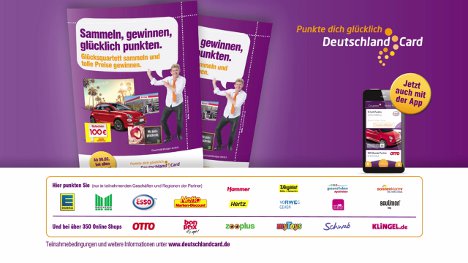 Serviceplan gestaltet crossmediale Kampagne für DeutschlandCard - Bis 28. Februar verbinden die 'Glückswochen' verschiedene Aktionen am Point-of-Sale mit TV-Spots sowie Maßnahmen online und mobile (Foto: DeutschlandCard)