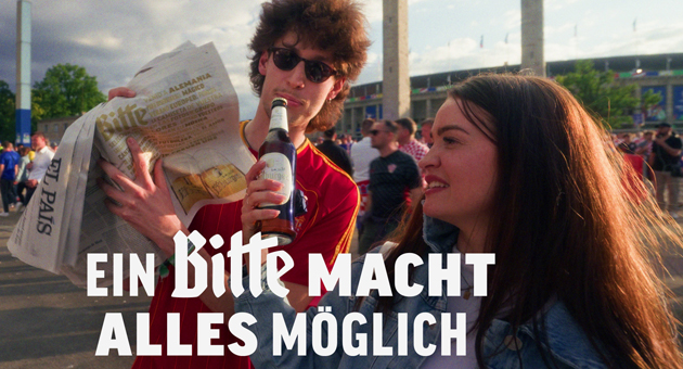 Bitburger sagt Bitte (kommt nach Europa) - Bitburger kommt mit zweiter UEFA-Kampagne zum Halbfinale - Foto: Serviceplan/Bitburger