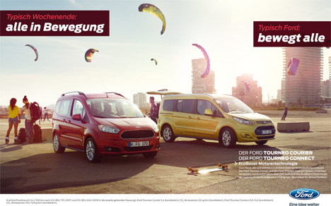 Blue Hive Düsseldorf begleitet Ford Tourneo-Einführung mit Printkampagne -