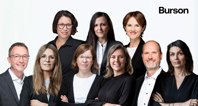 Burson Deutschland mit neuem Führungsteam - Das neue Führungsteam von Burson in Deutschland: Miriam Holbe, Giovanna Di Greci, Catherine Dächert-Tessier (vlnr. oben), Udo Becker, Simone Bröker, Nora Haak, Anne-Kathrin Fritz, André Wigger, Katrin Weisbach (vlnr. unten) – Foto: Burson