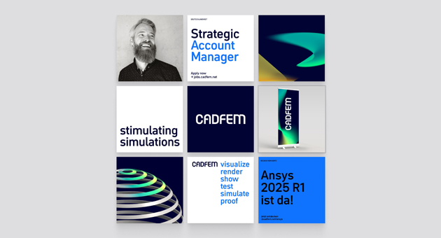 CADFEM vergibt Rebranding-Etat an KMS Team - Das 2025 entwickelte Design des Softwareherstellers CADFEM soll klar und aufgeräumt wirken – Bild: CADFEM