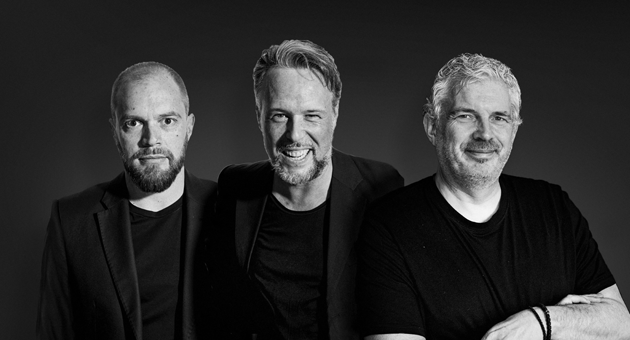 ReinboldRost eröffnet Office in Hamburg - Marcus Calderoni (Strategie), Jan-Olaf Süßmilch (Konzept und Text) sowie Torsten Schon (Konzept und Art) bei ReinboldRost in Hamburg (vlnr.) – Foto: ReinboldRost