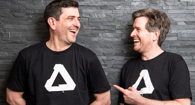 Canva akquiriert Design-Plattform Affinity - (v. l.) Ashley Hewson (CEO Affinity) und Duncan Clark (Europachef Canva) - Foto: Canva