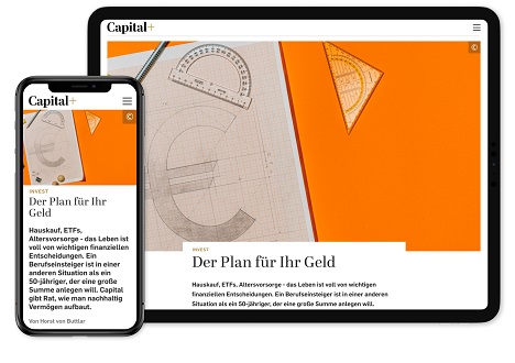Gruner + Jahr führt neues digitales Paid-Angebot für 'Capital' ein - Neben Artikeln aus dem Heft bietet das neue Paid-Angebot Capital + unter anderem auch exklusive Dossiers, Analysen, und Rankings an. (Foto: Capital, G+J Wirtschaftsmedien)