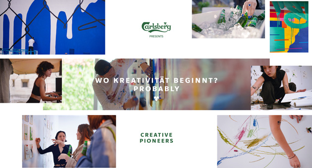 Carlsberg rückt die Kreativität in den Fokus und startet Streaming-Serie mit drei Nachwuchskünstlern - Die neue Kommunikationsplattform versteht sich als Weiterführung der Anfang des Jahres gestarteten Kommunikationsstrategie und OOH-Kampagne ,Der Moment, wenn...' - Mockup: Carlsberg