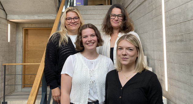 Castenow gewinnt LVM Versicherung als Neukunden - Das Castenow-Projektteam für die LVM Versicherung (v.l. obere Reihe) Leonie Heidinger und Steffi Daub, (v. l. untere Reihe) Justine Schelp und Manon Taylor Parkins – Foto: Castenow