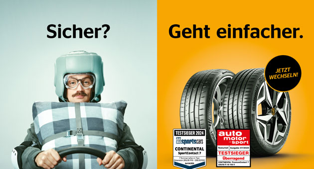 Continental Reifen und Territory starten Testsieger-Kampagne - Territory Agency entwickelt für ihren Kunden Continental eine kanalübergreifende Kampagne - Foto: Territory Agency