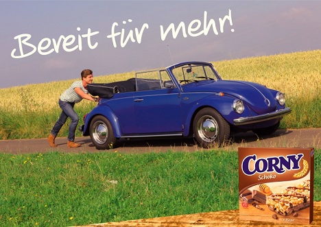 markenzeichen Gruppe produziert neuen 'Corny' TV-Spot als Remake - Der neue Corny TV-Spot soll an den Erfolg aus den Spots aus den 90er Jahren anknüpfen (Foto: markenzeichen360°)