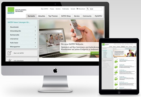 Ray Sono relauncht datev.de mit integriertem Webshop - Neue Datev-Website mit integriertem Web-Shop (Foto: Ray Sono)