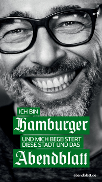 Oliver Voss wirbt mit Gesichtern für das 'Hamburger Abendblatt' - Ein Werbemotiv der neuen Hamburger Abendblatt-Kampagne (Foto: Funke Mediengruppe)