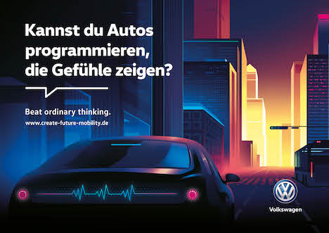 Volkswagen will mit "Beat ordinary thinking" neues Talent fr sich begeistern (Foto: DDB Tribal) 