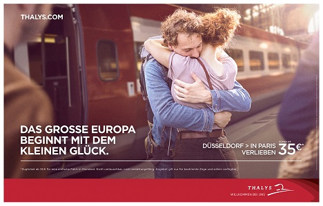 DDB lanciert Erstling für Thalys - Im Fokus der Kampagne stehen die Menschen und ihre Reisegeschichten (Foto: Thalys)