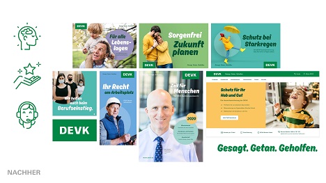 DEVK bekommt neues Corporate Design - Das neue Corporate Design der DEVK stammt von Radikant - Copyright: Radikant