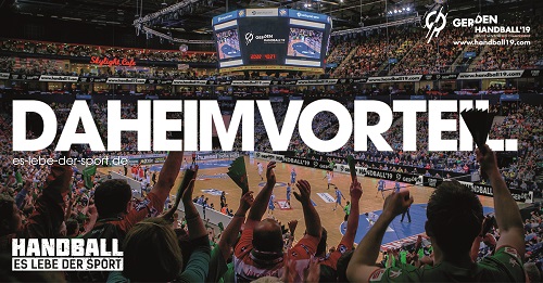 Handballbundesliga und Verbände machen sich mit Nordpol+ für die WM im eigenen Land fit - Motive mit Headlines wie 'Daheimvorteil' sollen für die Handball WM 2019 im eigenen Land Aufmerksam machen (Foto: Nordpol+)