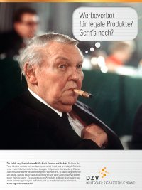 Orange Council und DVZ stänkern gegen Tabak-Werbeverbot - DVZ-Kampagnenmotiv von Orange Council