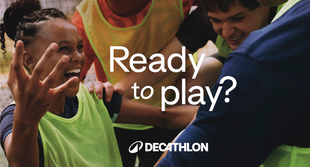Decathlon verpasst sich ein neues Erscheinungsbild - Decathlon will mit seinem neuen Auftritt die Freude an Sport und Spiel wieder vor Leistung und Erfolg stellen - Foto: AMV BBDO/Decathlon